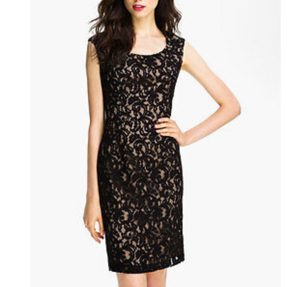 Adrianna Papell Lace Sleeveless Sheath Dress